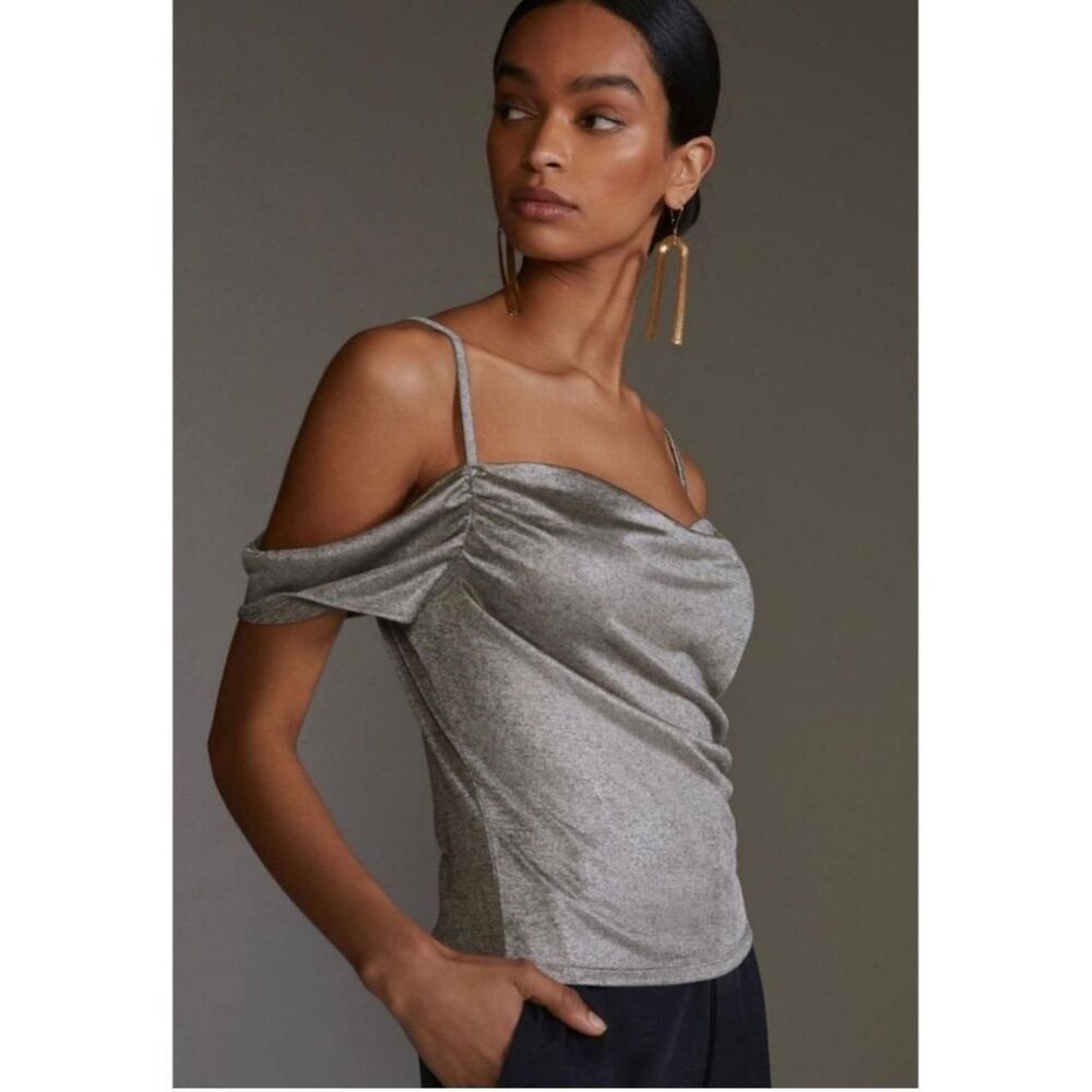 Anthropologie Women's Silver Vest